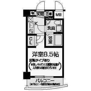 セレニテ甲子園II(1K/4階)の間取り写真