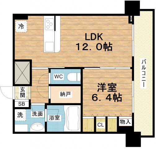 GRAND VILLASSE 福島(1LDK/3階)の間取り写真