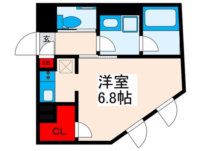 REVE RESIDENCE 駒込(ワンルーム/2階)の間取り写真