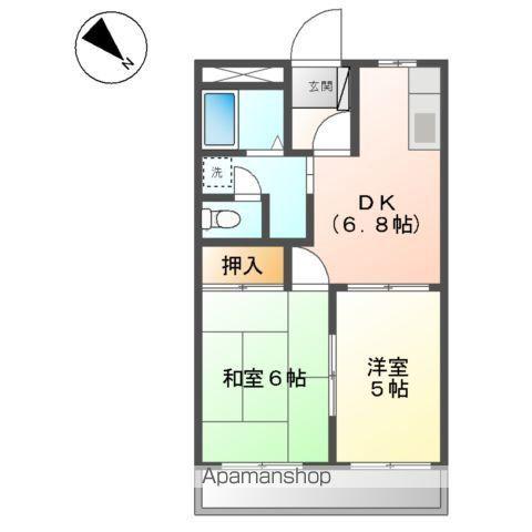 エスポアメゾン(2DK/3階)の間取り写真