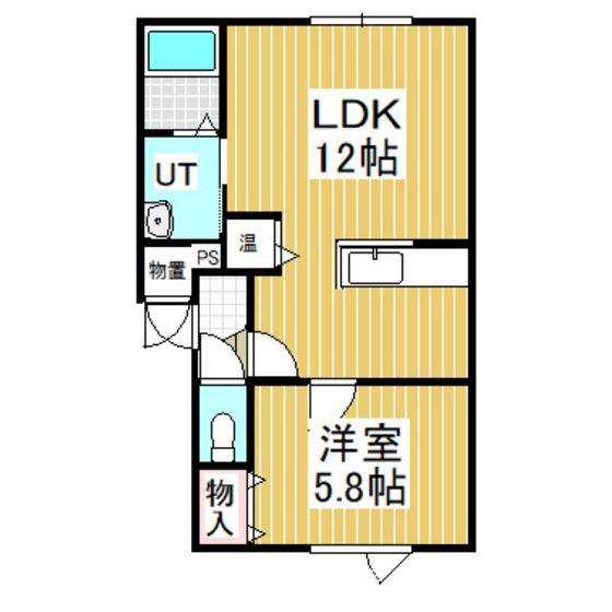 アヴァンティ(1LDK/1階)の間取り写真