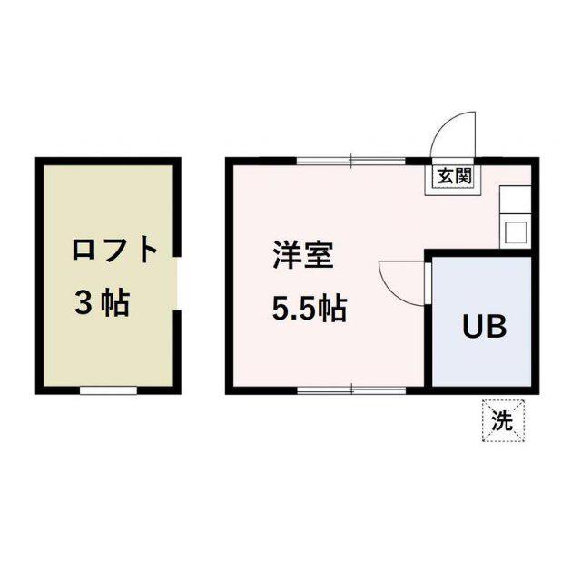メゾン根岸(ワンルーム/1階)の間取り写真