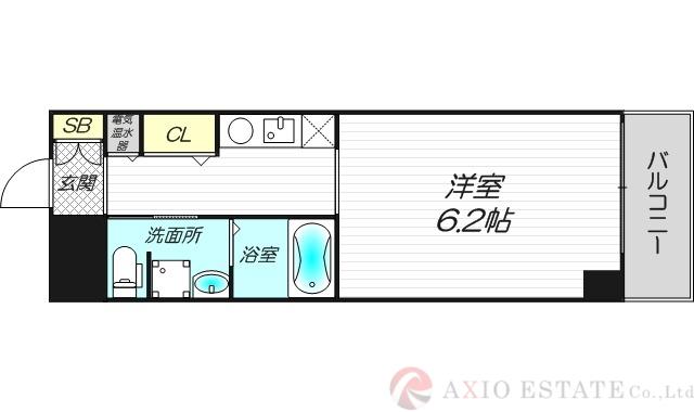 十三本町ウインズマンションII(1K/4階)の間取り写真