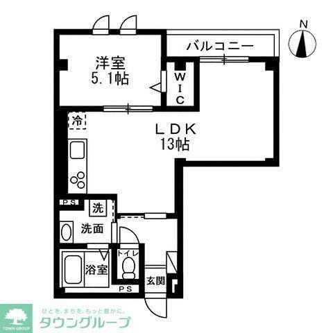ディーズプラス東大島(1LDK/2階)の間取り写真
