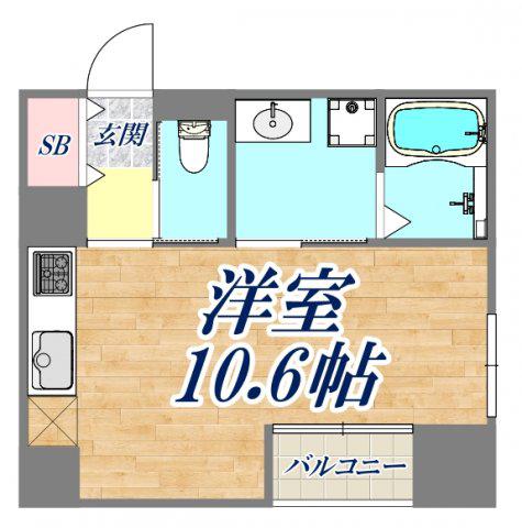 LUMINA(ワンルーム/3階)の間取り写真