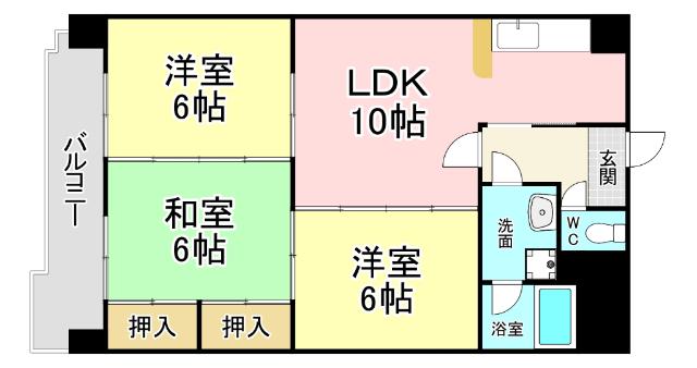 エムズコート沼本町(3LDK/4階)の間取り写真