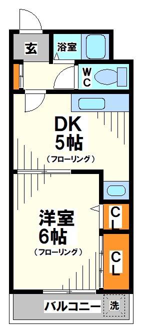 朝倉コーポ(1DK/2階)の間取り写真