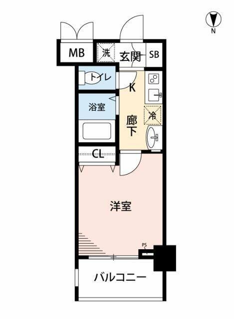 エルミタージュ池袋(1K/4階)の間取り写真