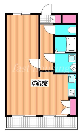 JR中央線 武蔵境駅 徒歩24分 3階建 築34年(ワンルーム/2階)の間取り写真