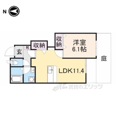 ルミナス(1LDK/1階)の間取り写真