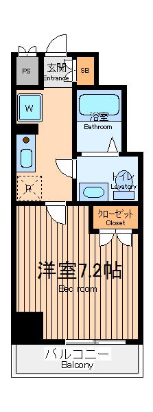 京急本線 八丁畷駅 徒歩8分 7階建 築20年(1K/3階)の間取り写真