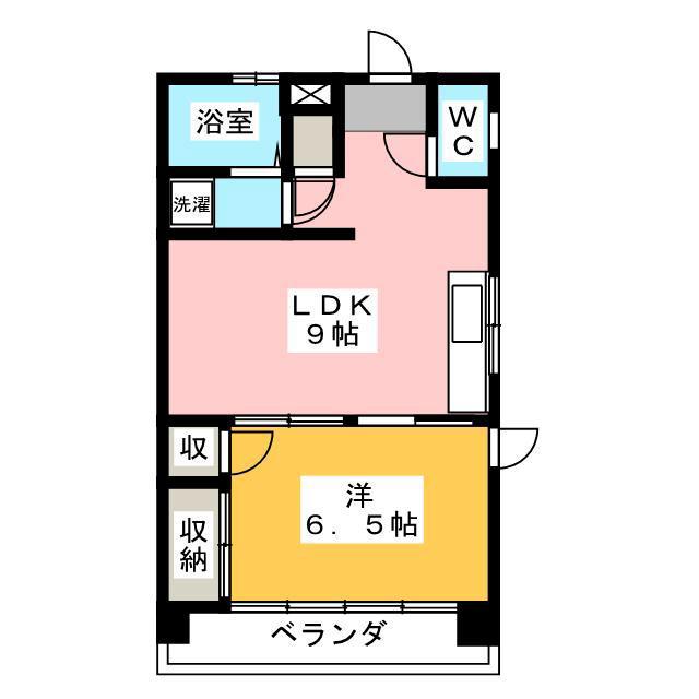 三源ビル(1LDK/3階)の間取り写真