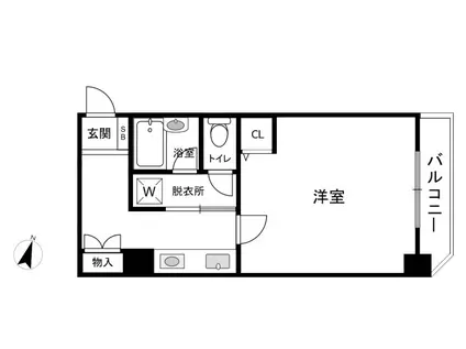 佐竹マンション(1K/3階)の間取り写真