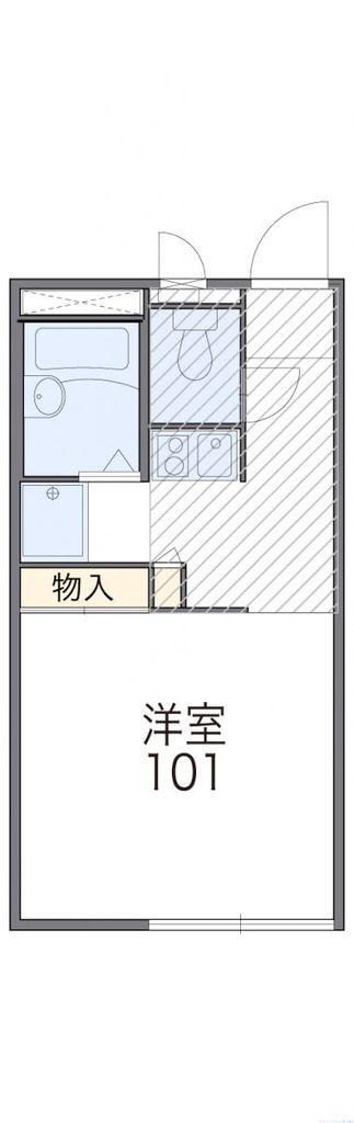 レオパレス湘南桜ヶ丘(1K/2階)の間取り写真