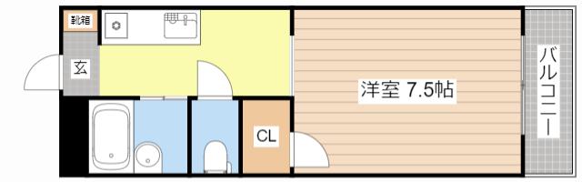 メゾネット石原(1K/2階)の間取り写真
