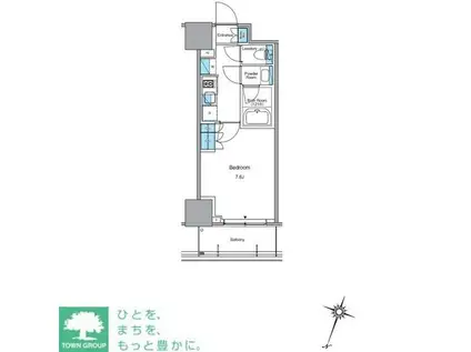 ルフォンプログレ渋谷ヒルトップ(1K/11階)の間取り写真