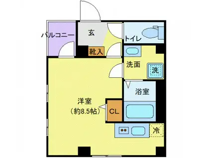 レピュア大島レジデンス(ワンルーム/4階)の間取り写真