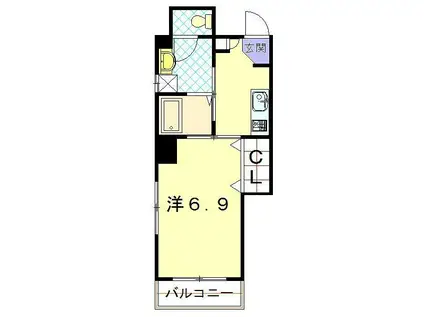 セレスティア・カネガエ(1K/2階)の間取り写真