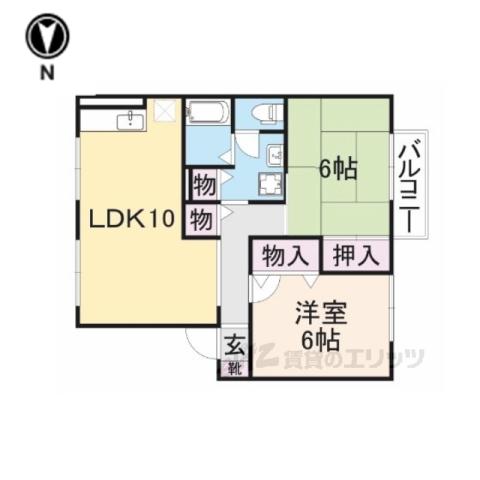 グランシャリオ(2LDK/2階)の間取り写真