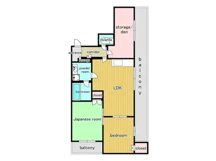 プランドール(2SLDK/4階)の間取り写真