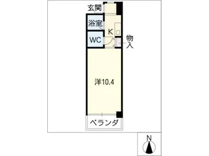 LIFETOWER(1K/6階)の間取り写真