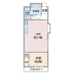 赤坪第2小菅ビル(1LDK/1階)の間取り写真