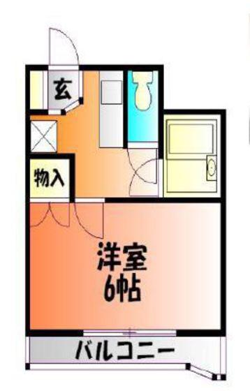 セントフォレスト後楽園(1K/2階)の間取り写真