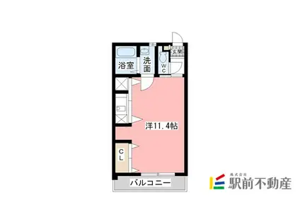 ファミール天神(ワンルーム/3階)の間取り写真