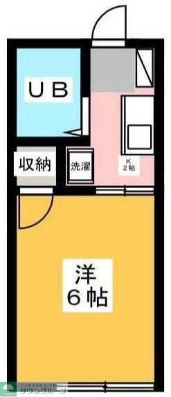 グリーンヒルハイツ(1K/2階)の間取り写真