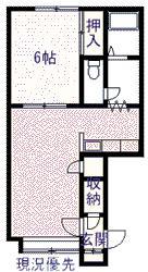 アスティ13A棟(1LDK/1階)の間取り写真