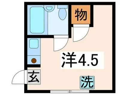 ユニオンハイツ鹿島田C棟(ワンルーム/1階)の間取り写真