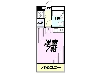 BEL AIR GARDENX(ワンルーム/3階)の間取り写真