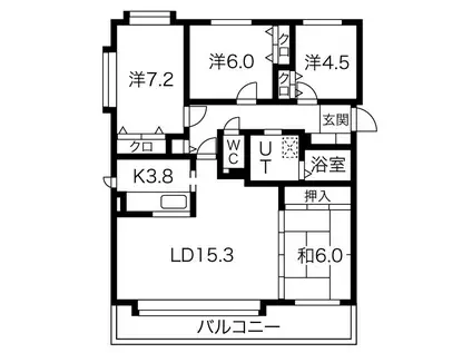 エバ・メゾン本郷通リーヴ・ノール(4LDK/4階)の間取り写真