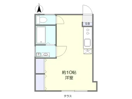 ラスティエ(ワンルーム/1階)の間取り写真