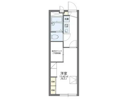 レオパレス鴨川II(1K/1階)の間取り写真