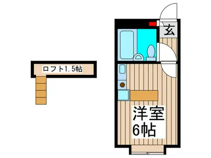 ベルピア上尾第9(ワンルーム/2階)の間取り写真