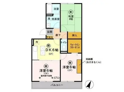 トマトノワ(3DK/1階)の間取り写真