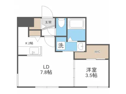 AORIO北大前(1LDK/1階)の間取り写真