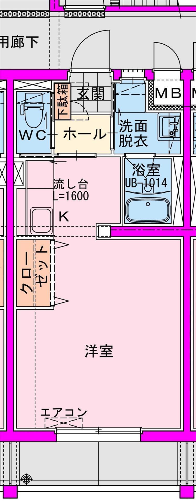 FUKUNASU EHIRAHIGASHI(ワンルーム/3階)の間取り写真