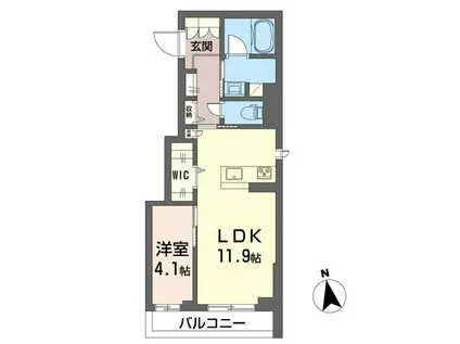 カーサ ディ セイ アルベリ V(1LDK/1階)の間取り写真