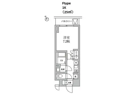 レジディア日本橋馬喰町II(1K/4階)の間取り写真