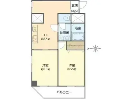 アルテール池袋(2DK/5階)の間取り写真