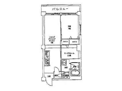 吉川マンション(1SLDK/4階)の間取り写真
