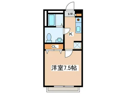 Y′S HOUSE(1K/1階)の間取り写真