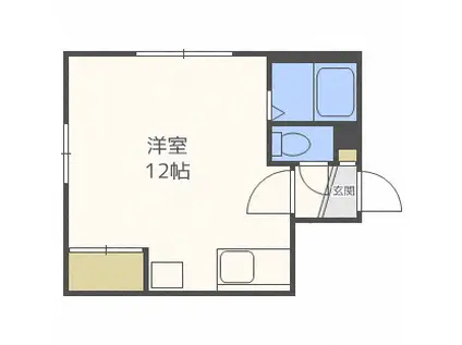 エルマーノN23(ワンルーム/2階)の間取り写真