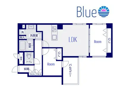 KAEDE(2LDK/4階)の間取り写真