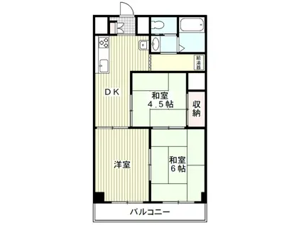 ウインザーハイム西川口(3DK/9階)の間取り写真