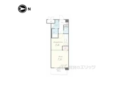 エスポア―ル(1DK/3階)の間取り写真