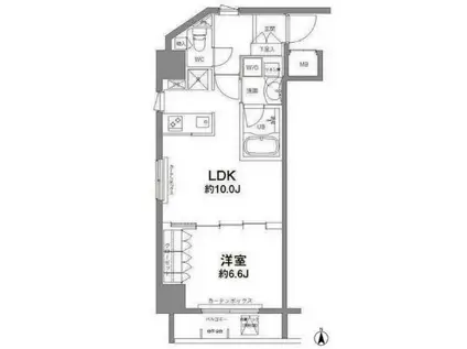 コンフォリア新宿御苑II(1LDK/11階)の間取り写真