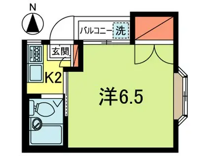 サンハイム八幡山(1K/1階)の間取り写真